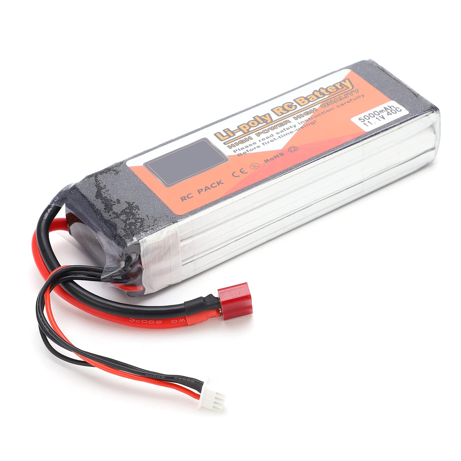 11,1 V 5000 mAh Batteria Lipo di alta qualità 3S 40C per droni RC Car Boat, batteria al litio di dimensioni 5,2 X 1,7 X ,0 pollici per telecomandi RC