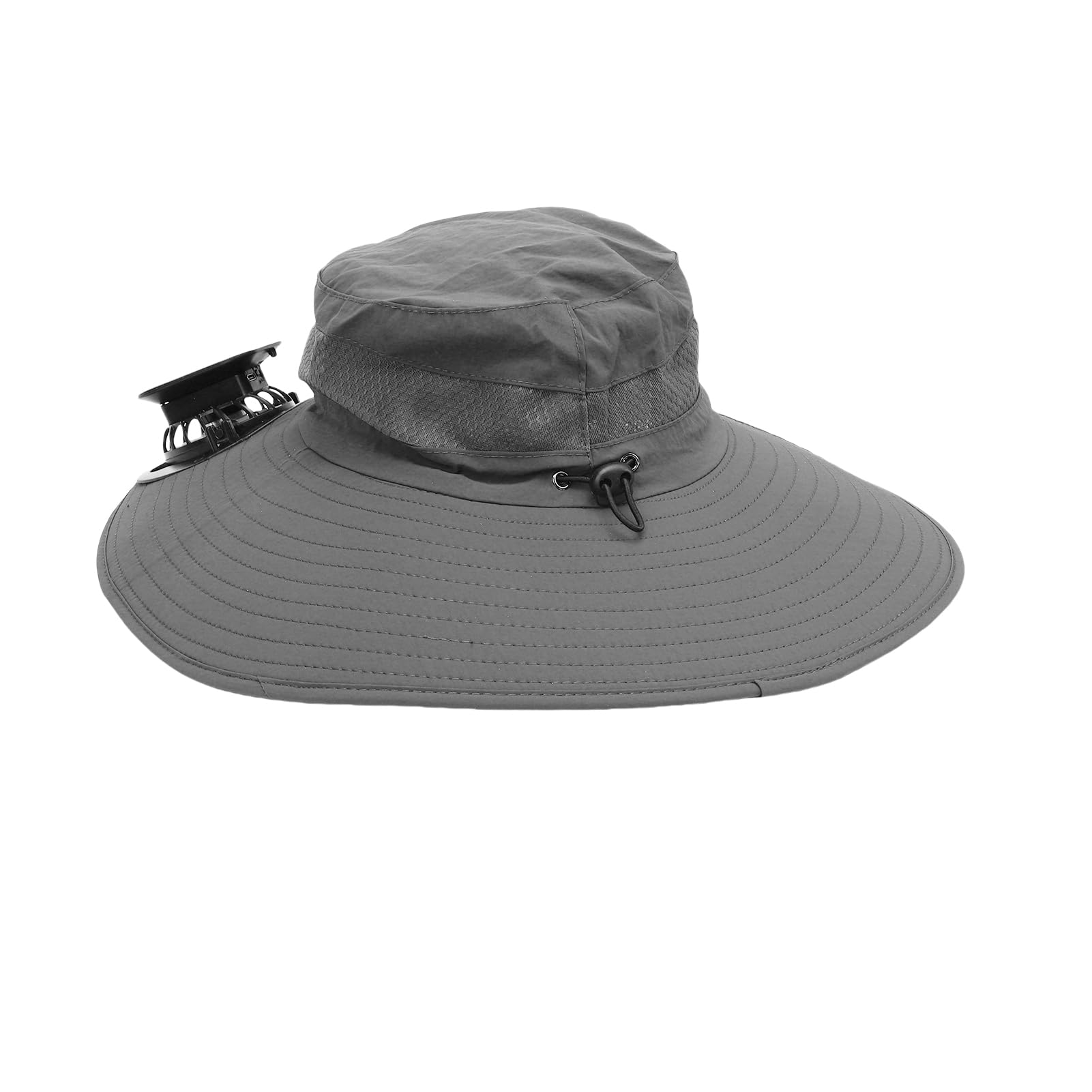 Cappello da Ventilatore Solare per Uomo e Donna con Ventole Solari di Raffreddamento, Traspirante, Leggero, Cappello da Pesca per Protezione Solare, Portatile (Grigio)