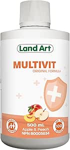 Multivitamin – Natural Formula – Get Your Energy Back - for Kids and Adults - Great Tasting – Fast Absorption – 33 Doses - 500ml – Vegetarian – Non-GMO – Gluten Free – No Sugar Added - Made in Canada