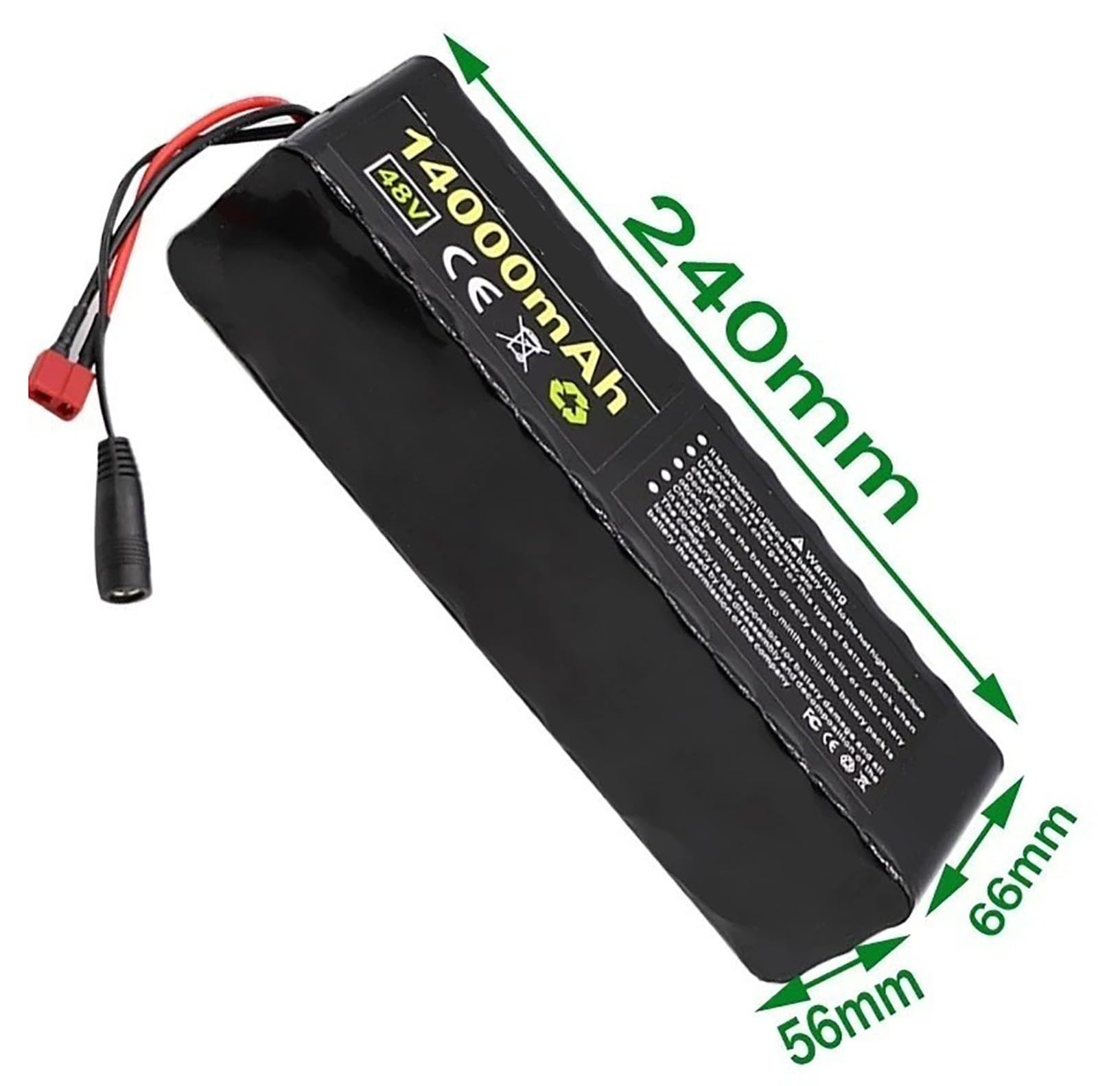 Batteria Per Bicicletta Elettrica 48V 14AH Batteria Ricaricabile 48V 13S3P Batteria E-Bike Con Caricabatterie E BMS Per 50W-500W Motore