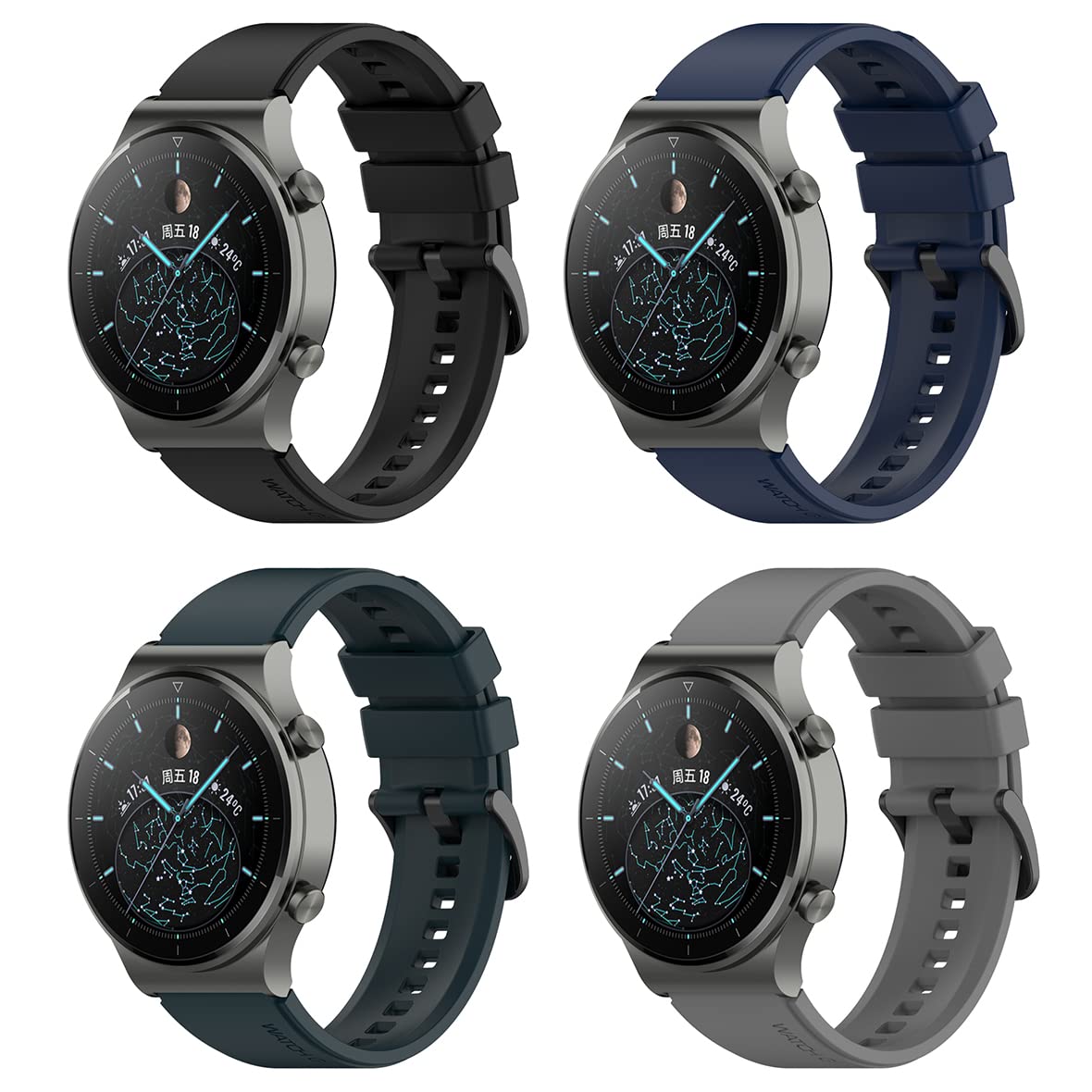 Cinturino Compatibile con Huawei Watch GT3/GT2 42mm Pelle Cinturino, 20mm Cinturini di Ricambio per Galaxy Watch 4 40mm 44mm/Galaxy Watch Active