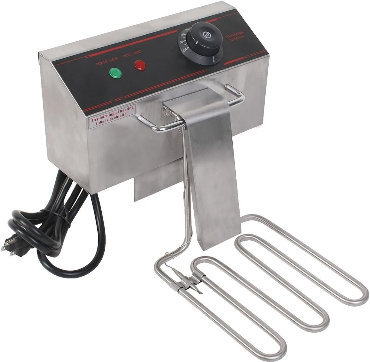 New Deep Frye 5000W Electric Countertop r Dual Tank Commercial Restaurant Steel
