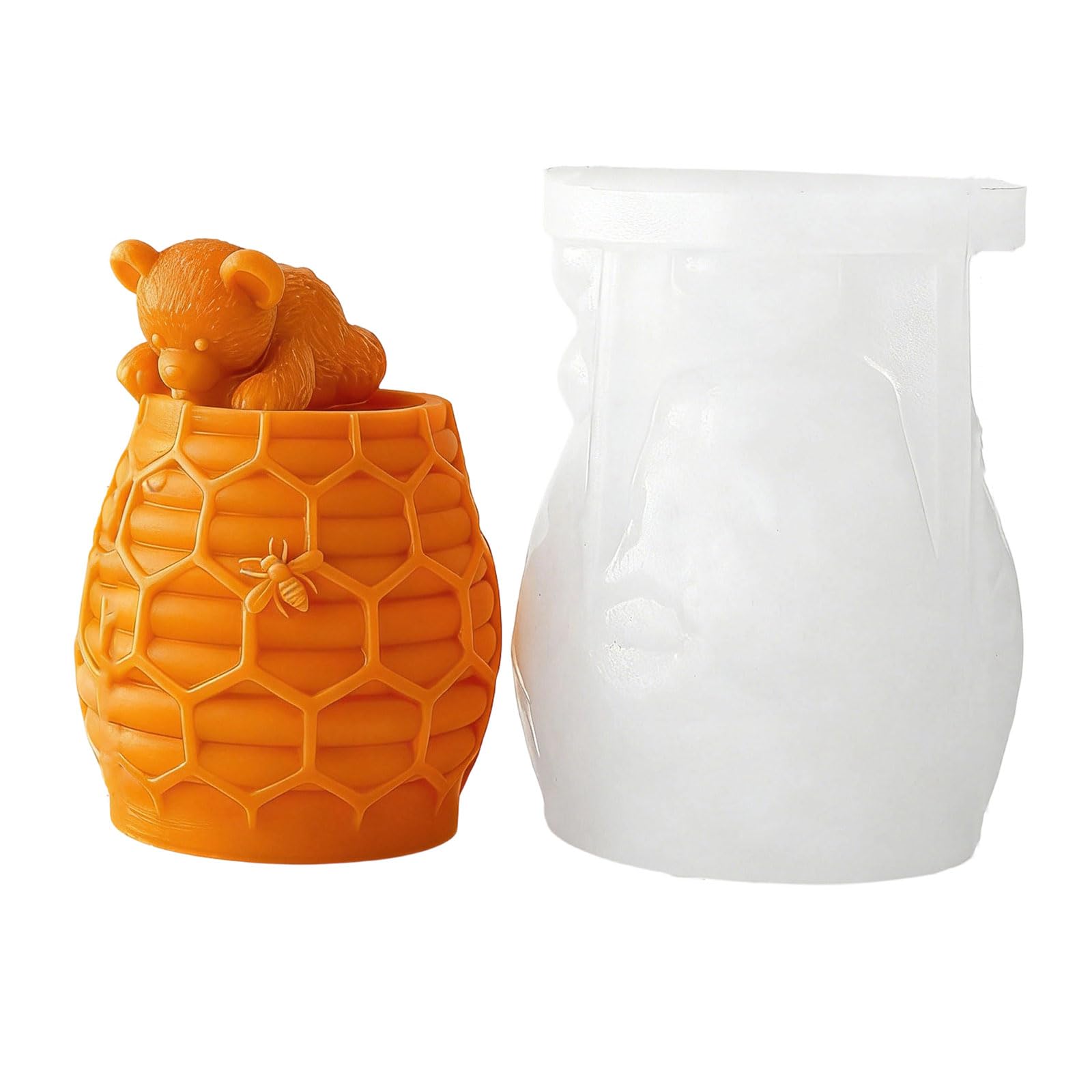 LUCKGONI Silicone Balloon Bear Candle Mould for Craft High Temperatures Resistance Food Grade Safe Materials Ideal for Home Use