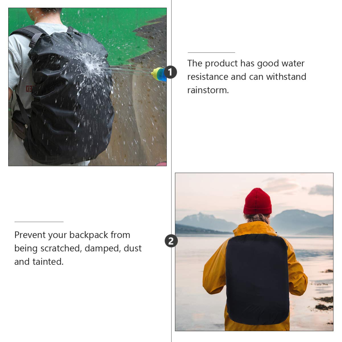 BESPORTBLE Hiking Backpack Cover Rainproof Cover for Travel Lightweight Easy to Store