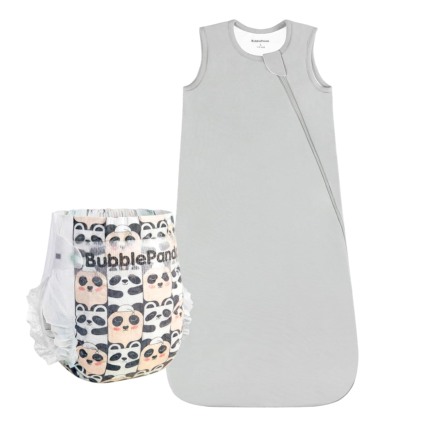 Okayinn BubblePanda Sleep Sack 24-36 Months 1.0 Tog & Overnight Baby Diapers(Size 5, Count 72)