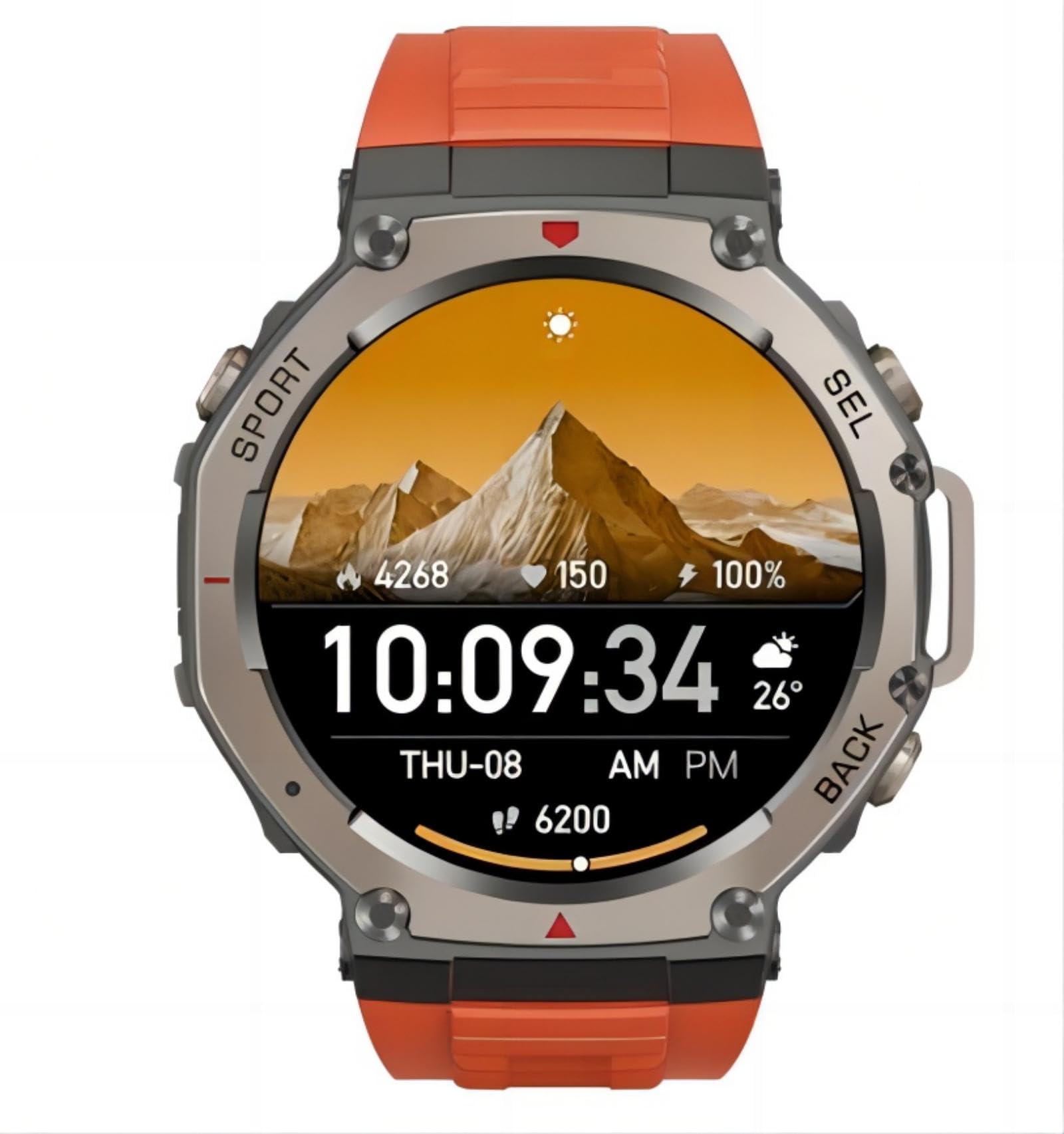 Sekoda Gps Smartwatch Uomo – 20 Sport, GPS Preciso, Cardio e Sonno | Display 1.96" HD, 10 giorni batteria, impermeabile 5ATM, notifiche smart, controllo musica e fotocamera, design leggero.