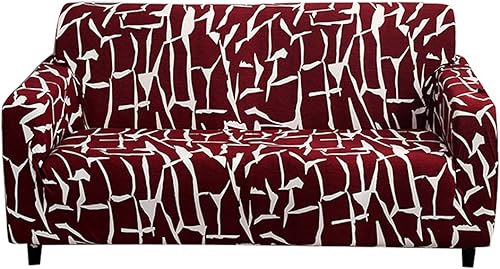 Miniatura 10 de Hoobuy Funda de sofá estampada, Funda elástica para sillón, Funda de sofá para sillón de 3 plazas con dos fundas de almohada gratis 11# (3