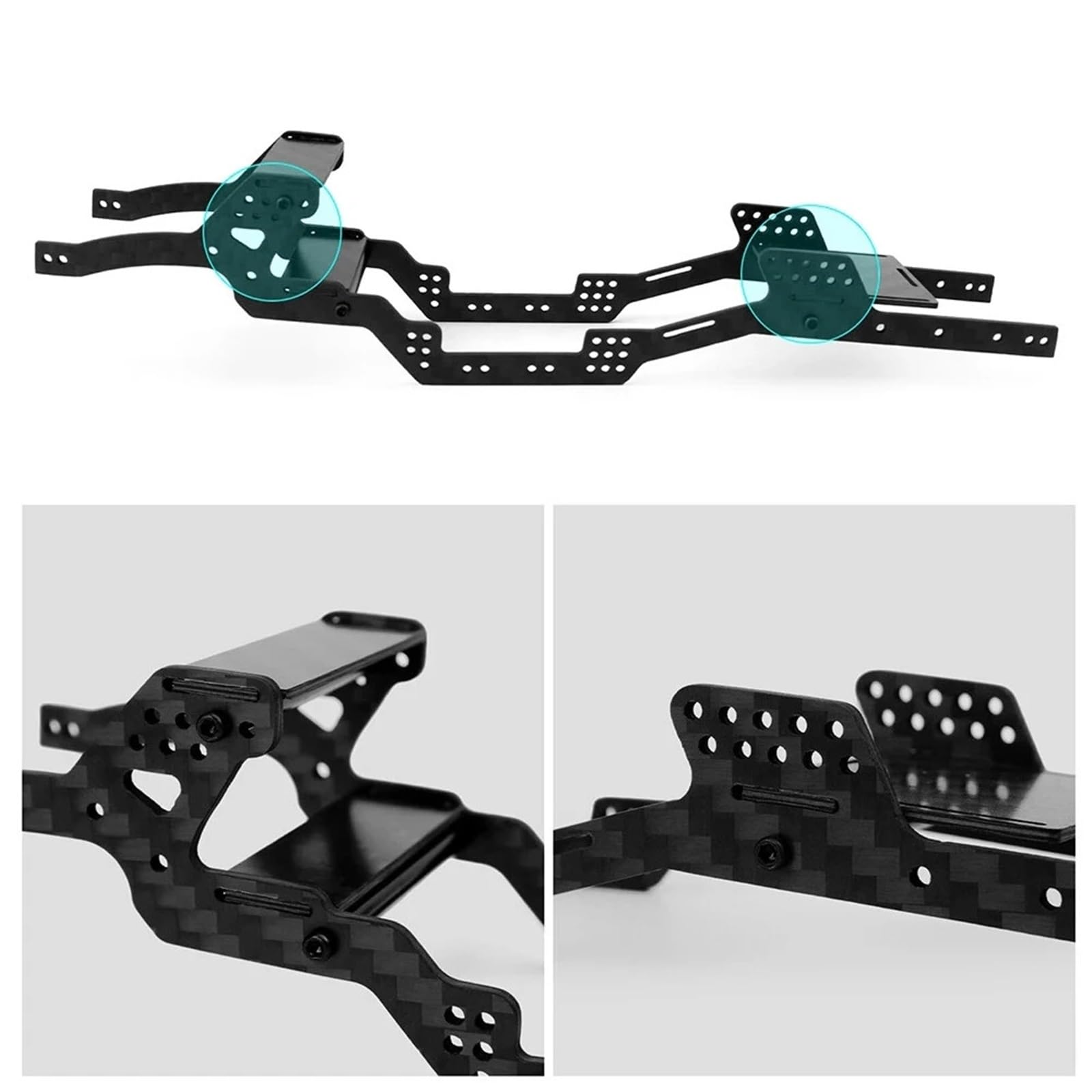 Per Axial Per SCX24 1/24 18g Per LCG Telaio In Fibra Carbonio Kit RC Aggiornamento Parti Modifica E Riparazione Accessori Giocattoli Rc