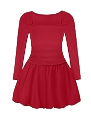 Square Neck Bubble Red