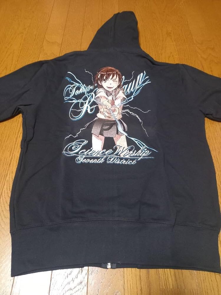 御坂美琴 刺繍パーカー Lサイズ とあるか科学の超電磁砲 御坂美琴 刺繍パーカー Lサイズ とあるか科学の超電磁砲