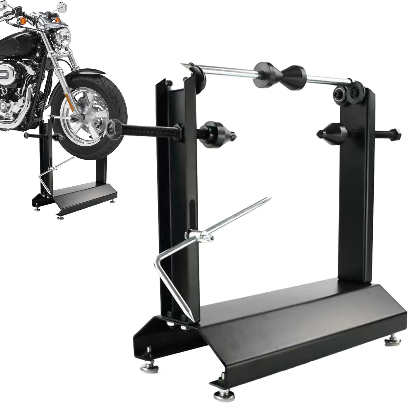 Balanceador de neumáticos para motocicletas, soporte de tránselo de rueda | Herramienta de equilibrio, dispositivo de cambiador de neumáticos del motor, he