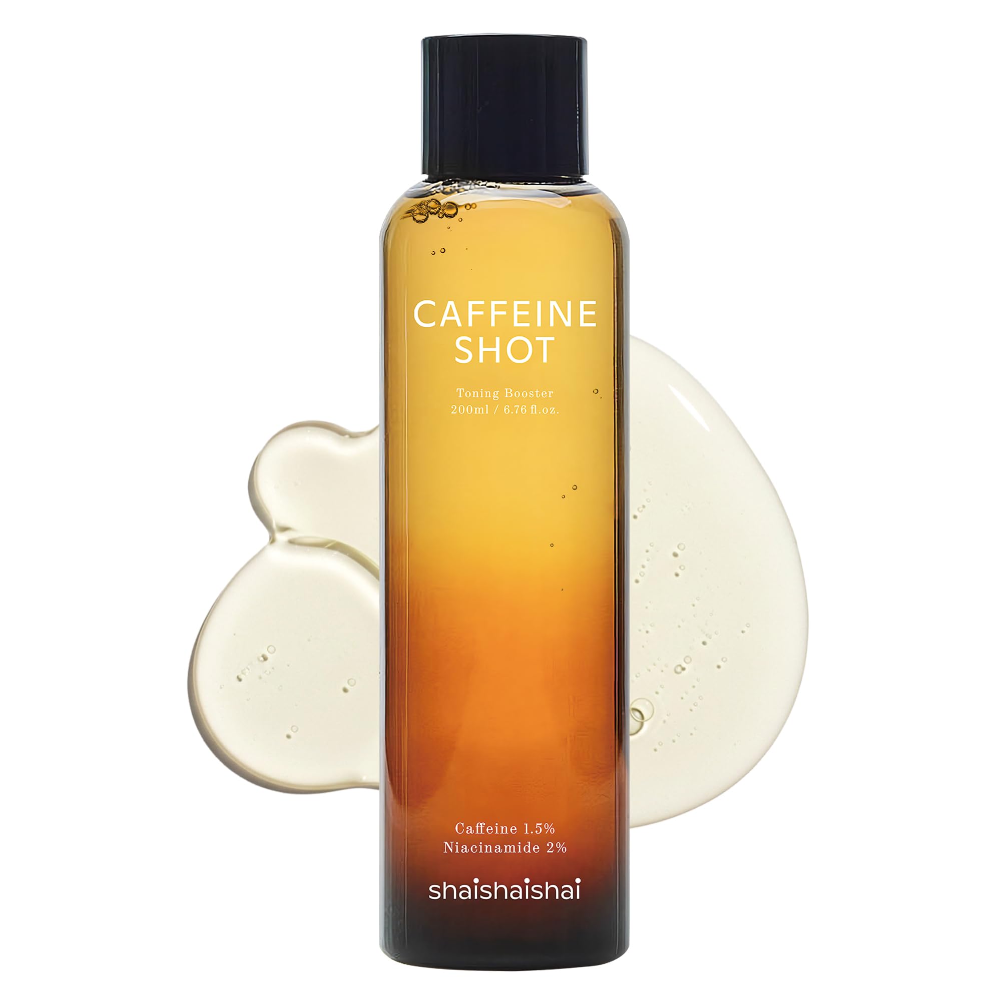 shaishaishai Caffeine Shot Toning Booster, Blemish Care, Reduces Pore Size, Gentle Exfoliation with PHA, LHA, High Concentrated 2% Niacinamide,