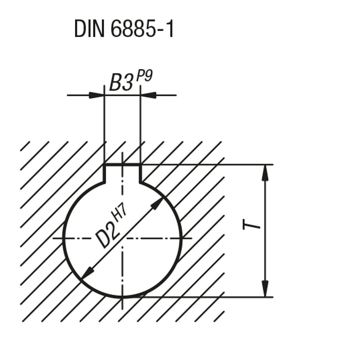 Kipp Handrad mit Nut Grauguss, Komp:Stahl, D2=12, D1=100, 1 Stück, K0671.5100X12