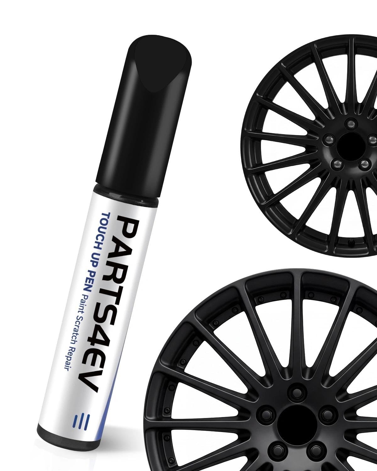 ホイール用 補修ペン グロスブラック 12ml 防水・耐熱・UVカット 色あせしない アルミホイール傷補修 タッチアップペイント 光沢黒