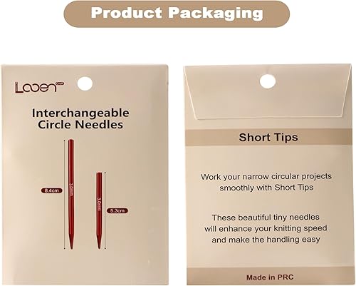 Miniatura 5 de Accesorios de agujas de tejer circulares intercambiables, tapones para agujas, llaves y conectores, kit redondo de aluminio adecuado para