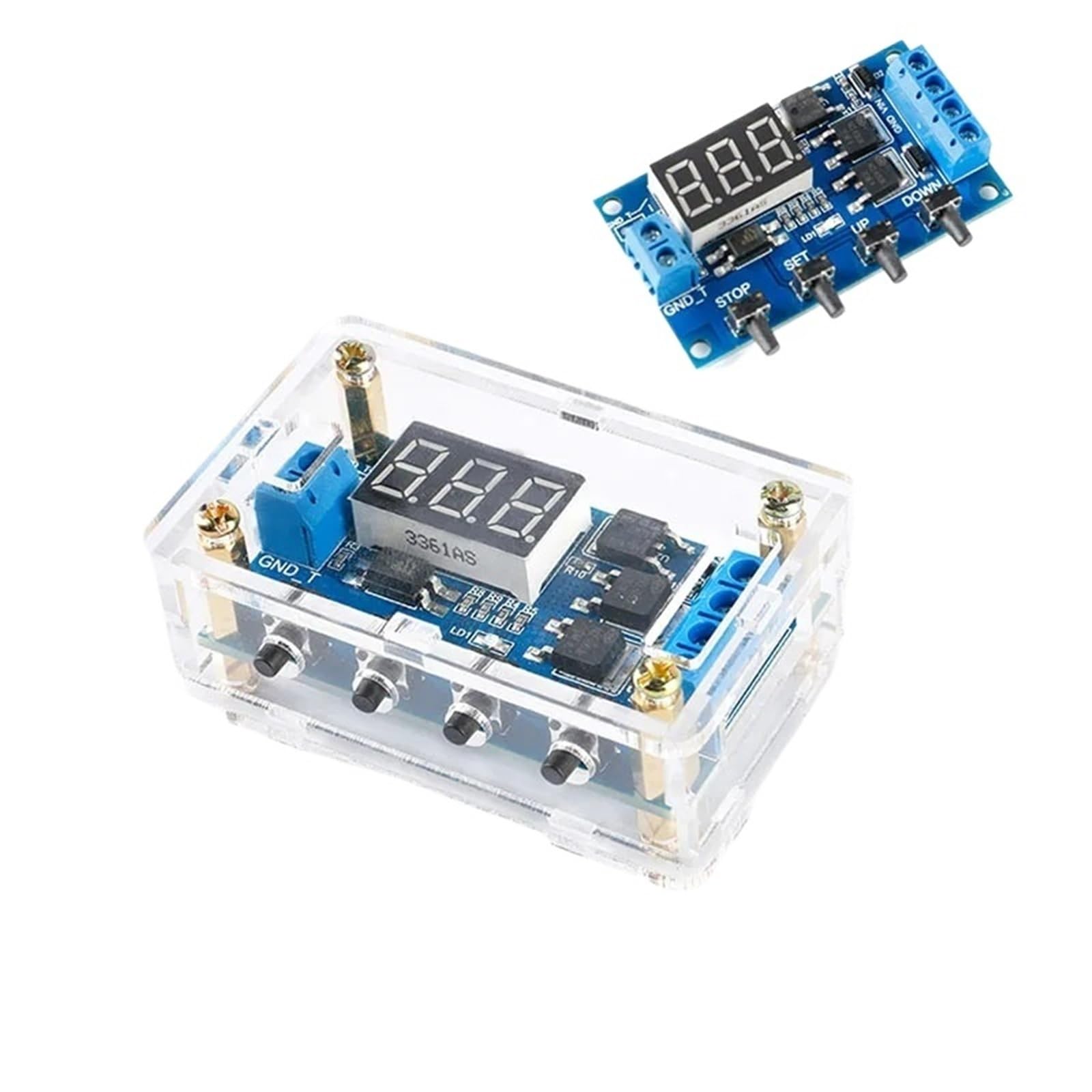 1 pz DC ​​12V 24V Dual MOS LED Digitale Temporizzatore Ritardo Relè Trigger Ciclo Timer Ritardo Interruttore Circuito Scheda Temporizzazione Modulo di Controllo Fai da Te(Only module)