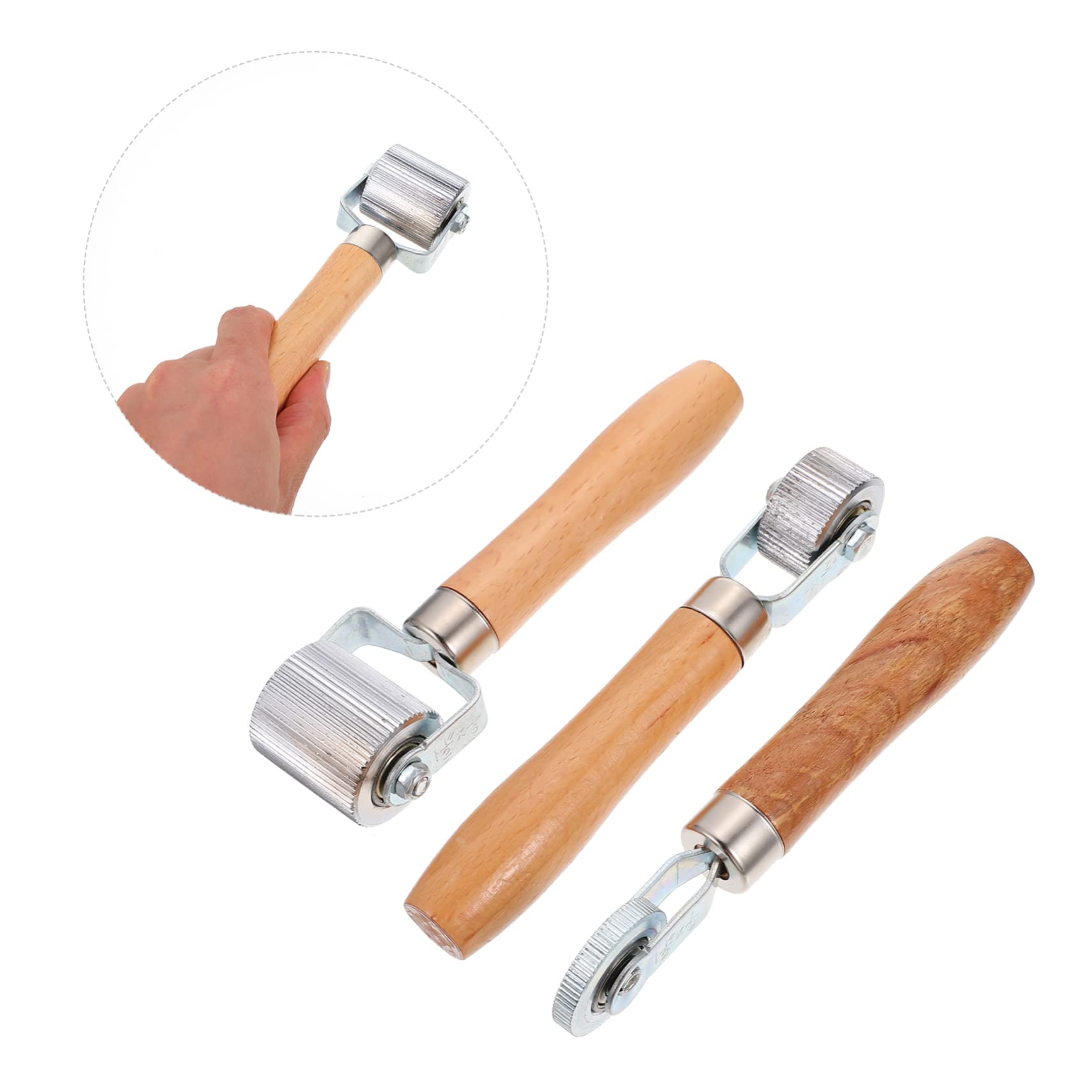 Cabilock Rodillos de Presión para Reparación de Neumáticos de Coche, Herramienta Ligera Alta Dureza Material Sintético, Pack de 3 Piezas para Uso en Reparación de Ruedas