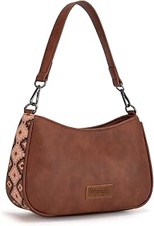 Montana West Wrangler Western Shoulder Bag for Women Small Purse Aztec Hobo Bag HandBag with Detachable Strap