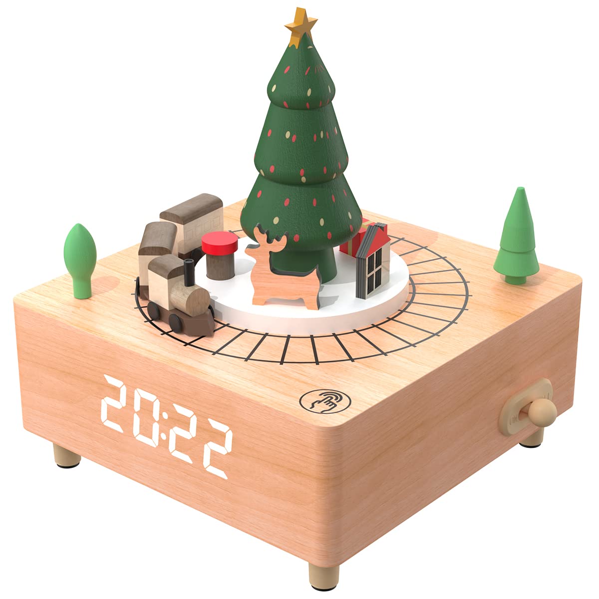 Amazon.co.jp: 子供 デジタル可愛い 目覚まし時計 木製 置き時計