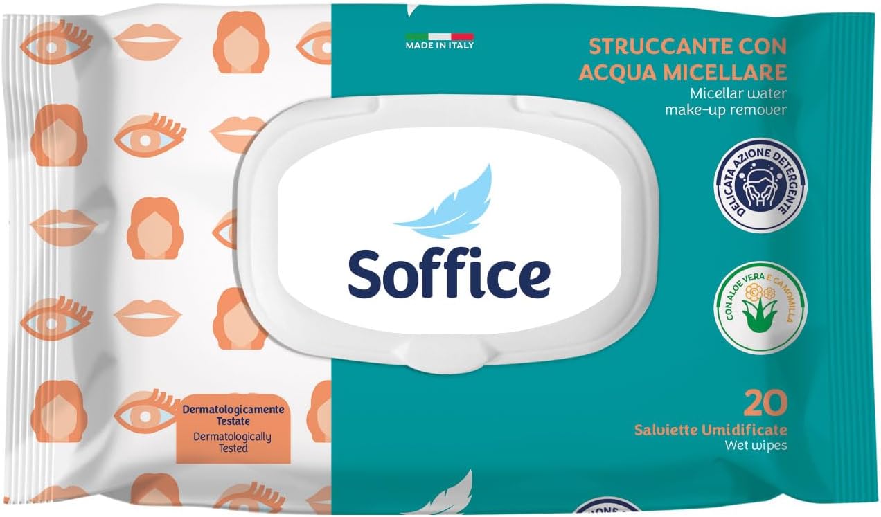 Struccanti Micellaire Doekjes, 1 Pack van 20 Doekjes, 120 g