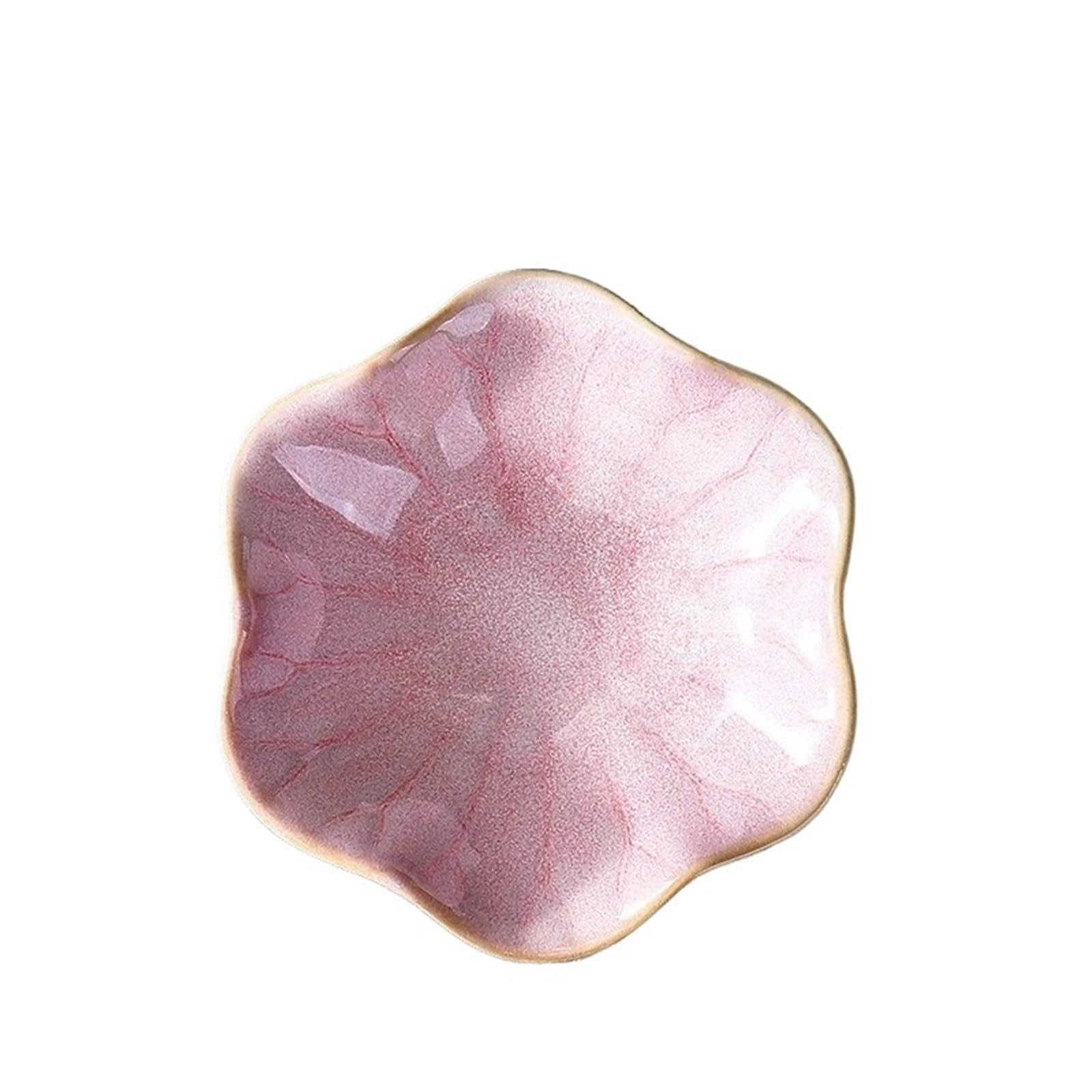 QXBFNDC Ceramic Jewelry Dish Ceramic Lotus Leaf Shaped Jewelry Tray - Decorative Ring Dish Organizer For Vanity, Bathroom & Home Decor(Color 1)