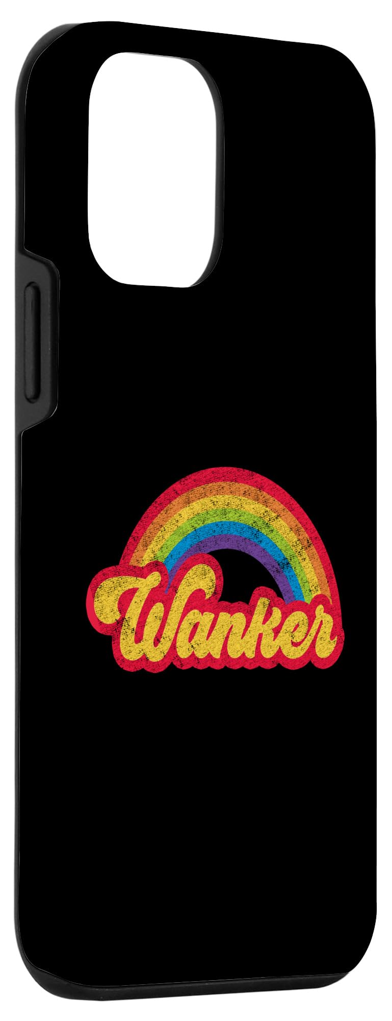 iPhone 12 mini Wanker British Slang Retro Distressed Case - Image 3