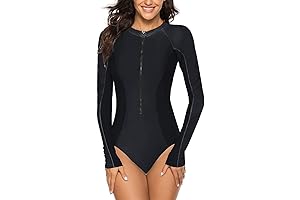 Women's One-Piece UV-Protected Surfing Rash Guard Swimsuit