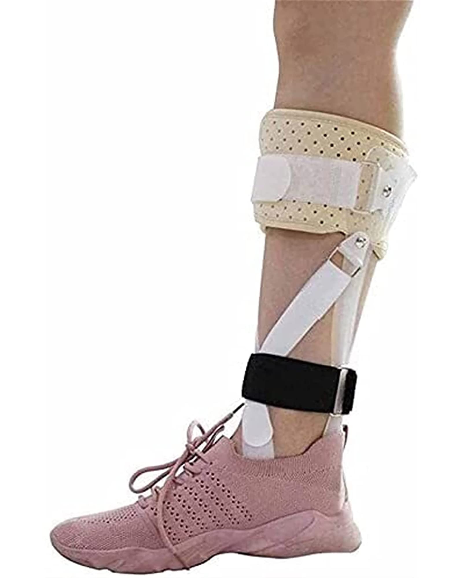 ortesis para el pie, Órtesis estabilizadora for pie caído con soporte nocturno transpirable for fascitis plantar y férula de tobillo for aliviar el dolor (derecha, M, izquierda-L)(Left,L)