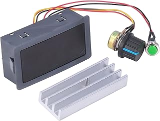 DC Motor Speed Controller, Digital Display PWM Stepless Speeds Control Switch LED Induction Speed Switch with Radiators