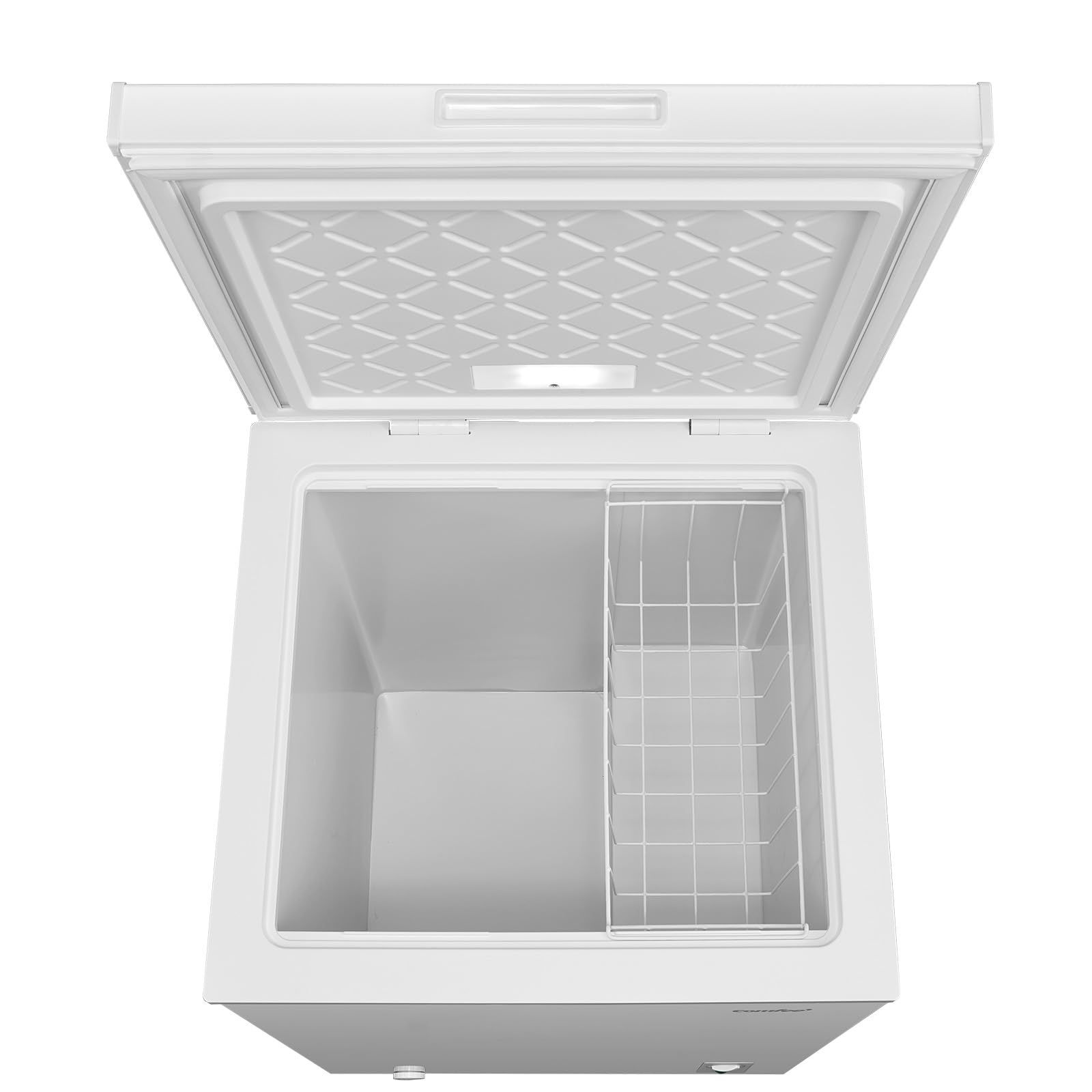 COMFEE' RCC146WH2EU(E) 143L Freistehender Gefrierschrank, Umwandlung zwischen Gefrierschrank und Kühlschrank, Inverter-Kompressor, geeignet für Außenanlagen, Garagen und Schuppen, Weiß