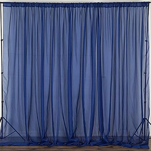 Miniatura 10 de AK TRADING CO. - Cortinas de gasa transparente de 120 pulgadas de ancho (10 pies) para telón de fondo, eventos de boda, cortinas de techo,