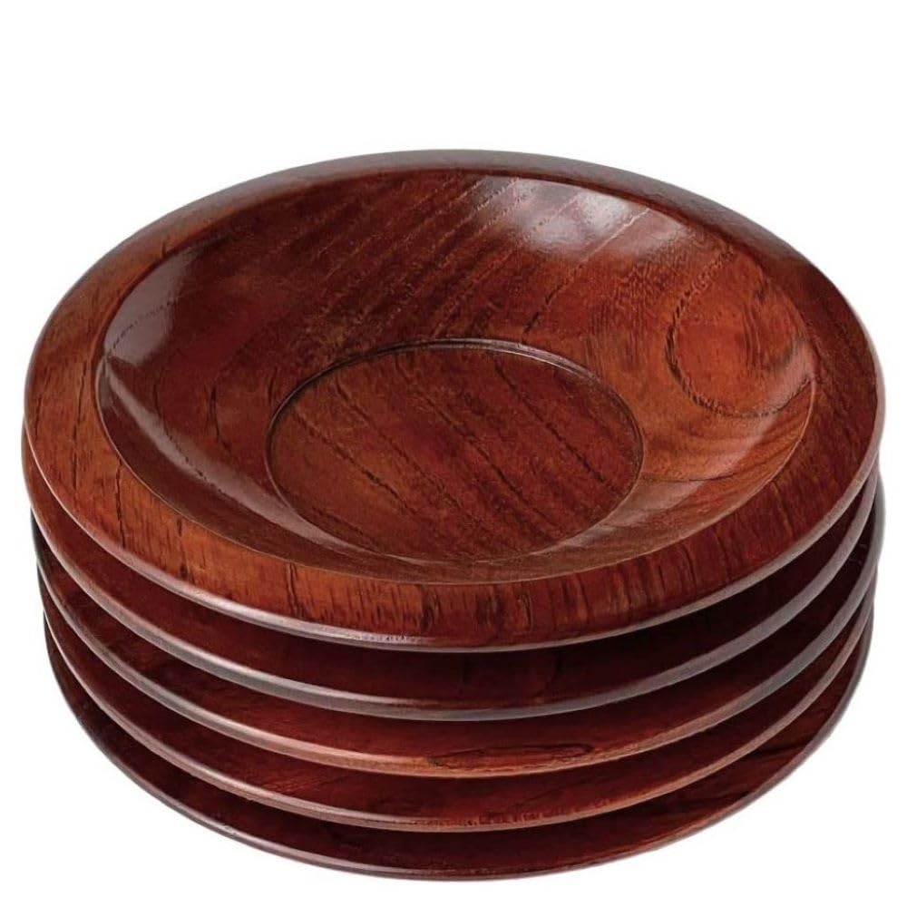 Amazon.co.jp: 風景ドットコム けやき 欅 天然木 茶托 5枚組 日本製