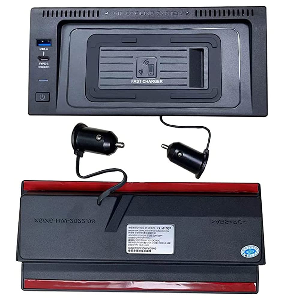 Cargador Inalámbrico Coche para BMW X5/X6 2014-2018 Consola Central Accesorio, 15W Carga Rápida Auto Teléfono Cargador para BMW X5 F15 X6 F16 2014-2018, Regalo para BMW Propietarios
