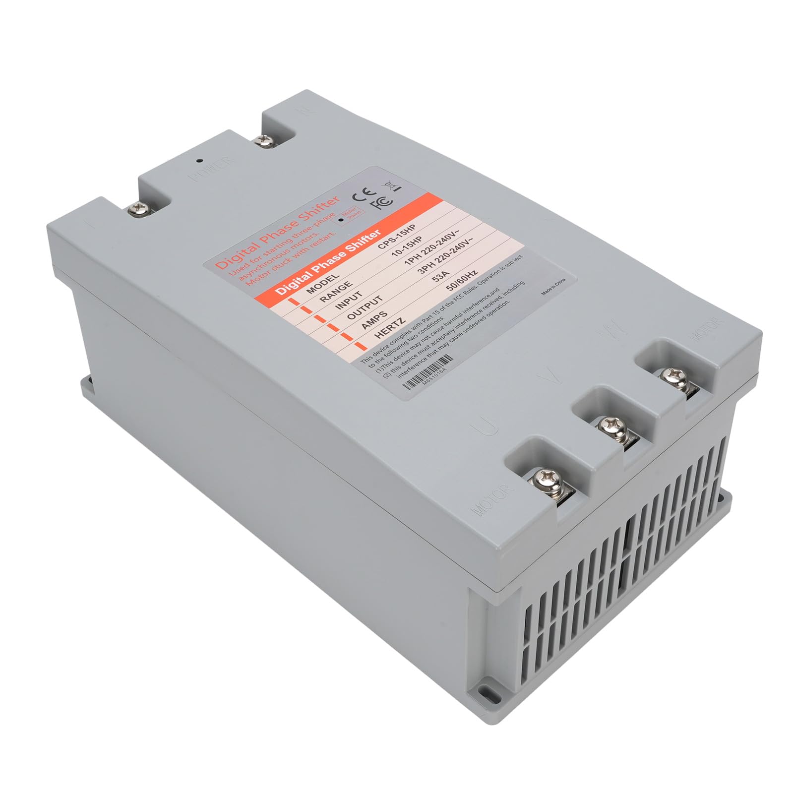 Convertitore di Fase Digitale 10-15 da 1 Ph a 3 Ph 53 Amp Compatto