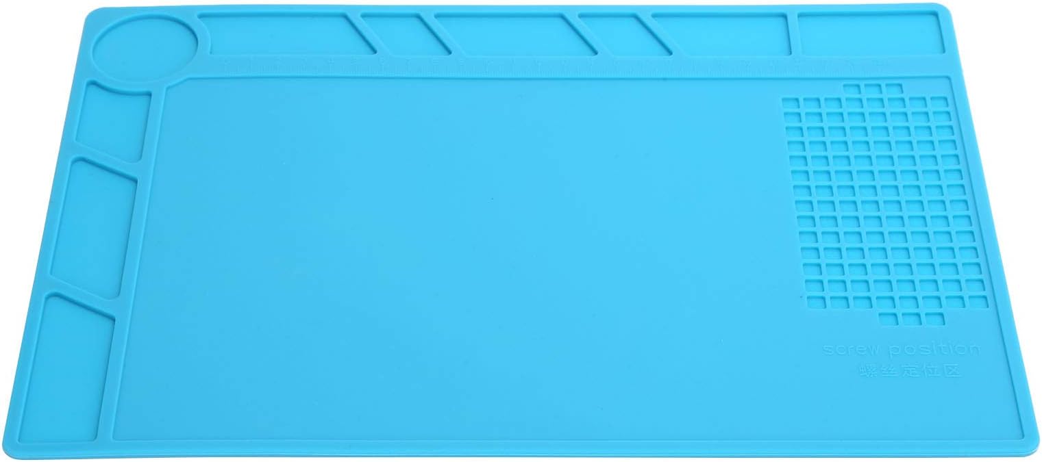 RBSDWatch Repair Mat, Corrosion‑Resistant Soft Watch Repair Pad, 12.2 * 8.9in Anti‑Static Non‑Slip Professional Rubber for Watchmakers Organizing