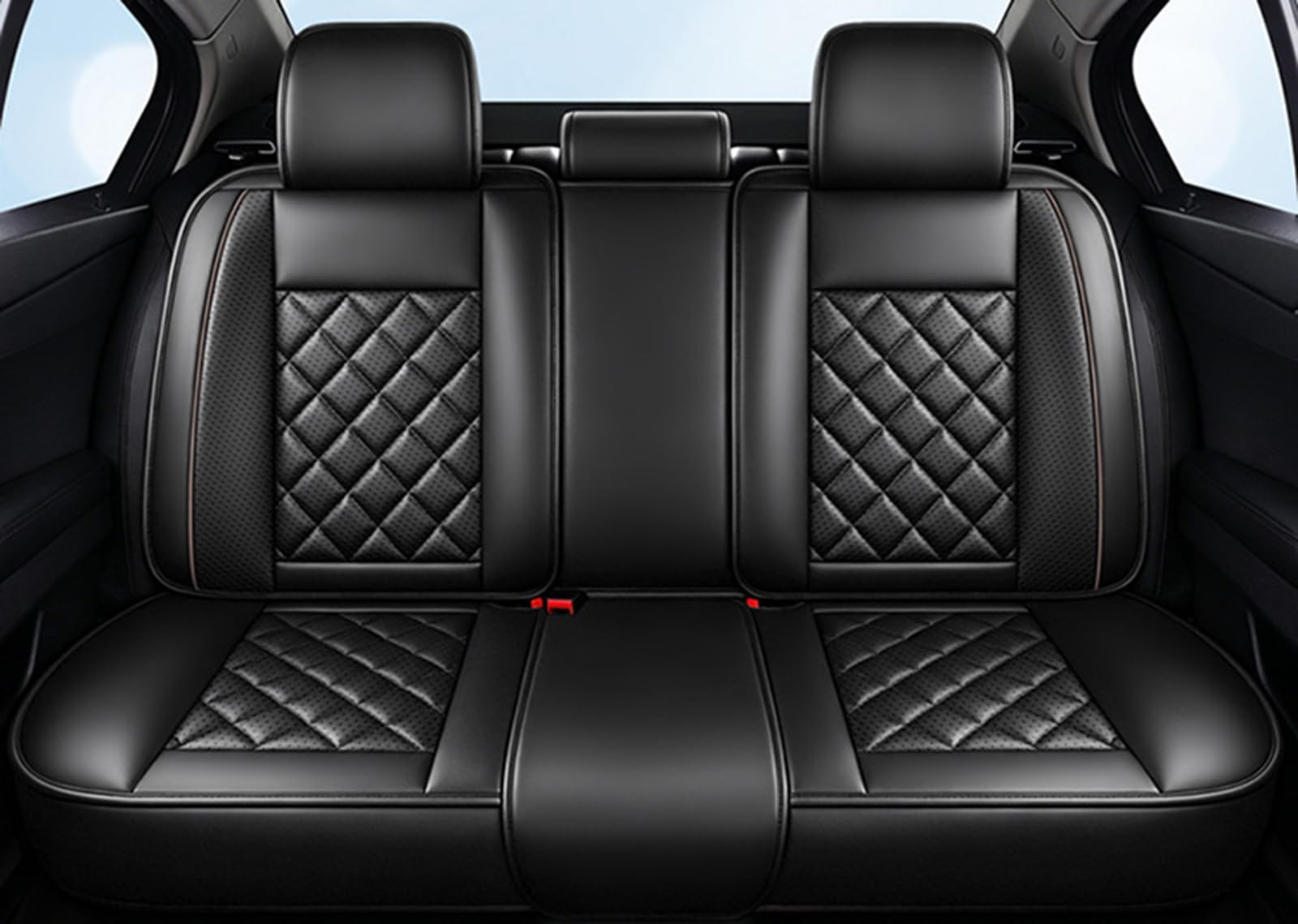 Set completo di coprisedili per auto, coprisedili in pelle per auto | Coprisedili automobilistici con supporto lombare fisso, universali adatti alla maggior parte delle auto,