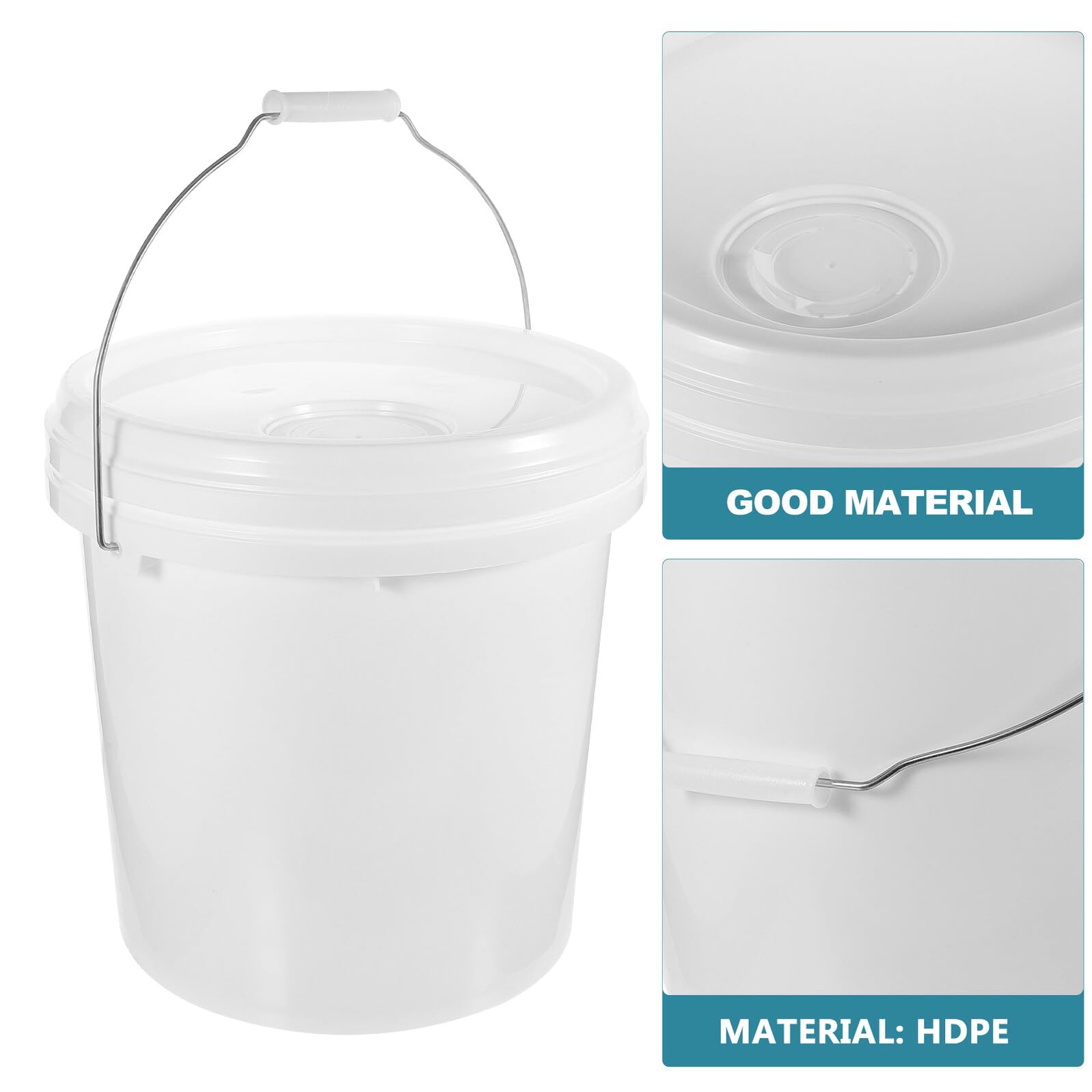 Yardenfun Cubo de Pintura Multiusos con Tapa Hermética Asa Resistente y Diseño Ligero para Almacenamiento Seguro y Transporte Fácil