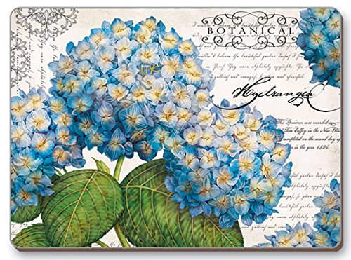 Counter Art Mantel Individual de Tablero, Juego de 2, Botanical hortensias