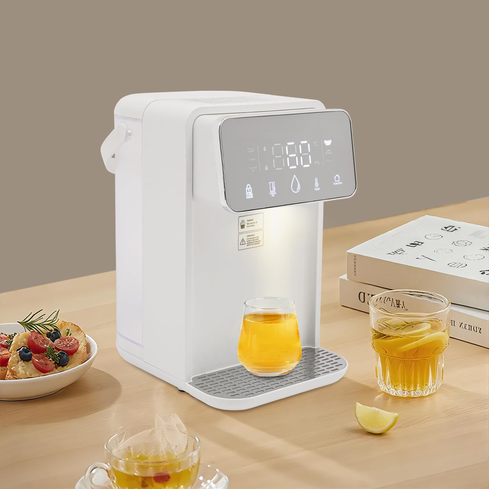 Distributore di acqua calda da 2000 W, 3,5 l, per acqua calda rapida, touch screen digitale, a risparmio energetico, ideale per cucina, ufficio e alimenti per bambini