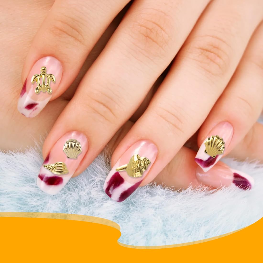 CPJJ Bijoux Ongles - Lot de Nail Art, Décoration Ongles, Strass Ongle (Or)