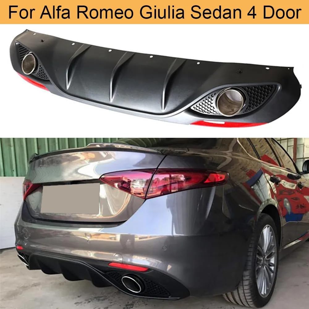 Diffusore Paraurti Posteriore Modifica Labbro Posteriore Dell'auto per Alfa Romeo Giulia Sedan 4 Door 2016-2020