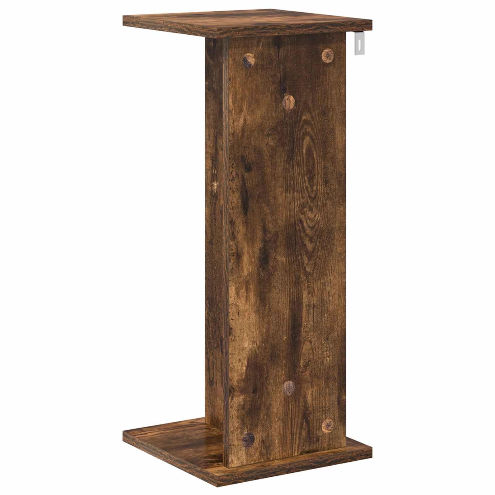 Supporto per piante, 2 pezzi, rovere affumicato, 25 x 25,5 x 60,5 cm | legno, più livelli, stabile, design moderno, per soggiorno