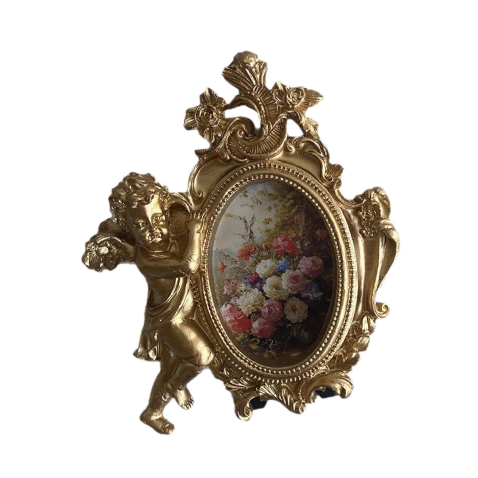 Cadre photo vintage ange relief style antique de prestige