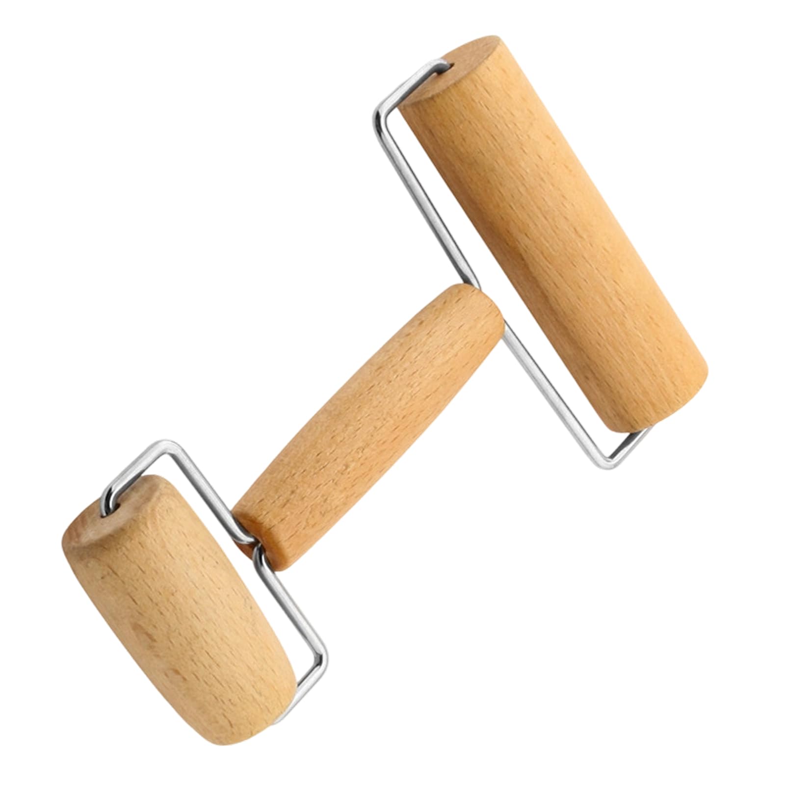 Kalttoy Ergonomic Handle Kitchen Rolling Pin Wooden Dough Flattener Beechwood Roller for Baking Cooking and Food Preparation Small Rolling Pin