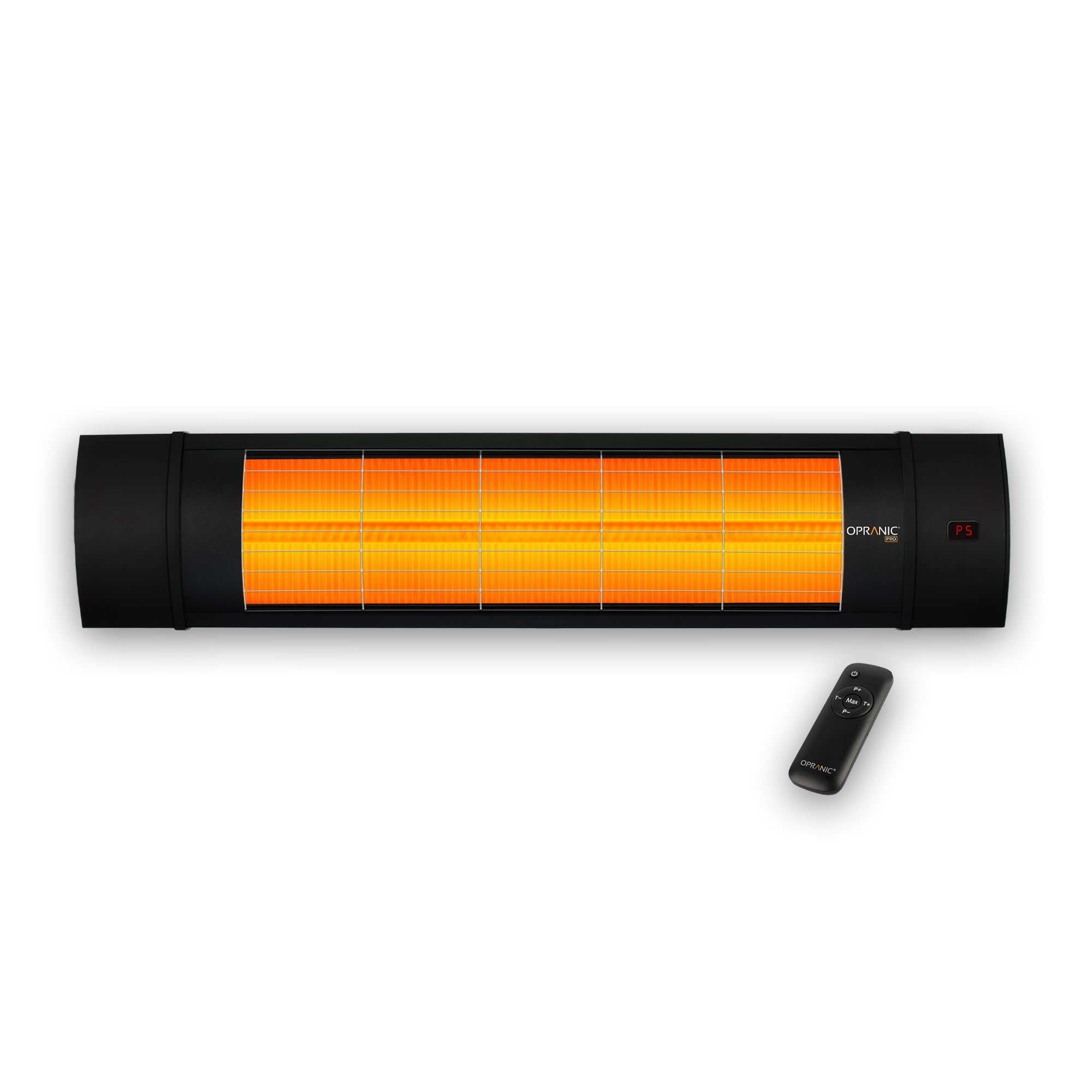 PRO V70R Infrarot Heizstrahler Outdoor – Deckenheizstrahler– Heizstrahler Terrasse Elektrisch – Terrassenheizer – IP65 wasserdicht – Fernbedienung – Timer (Tiefschwarz)