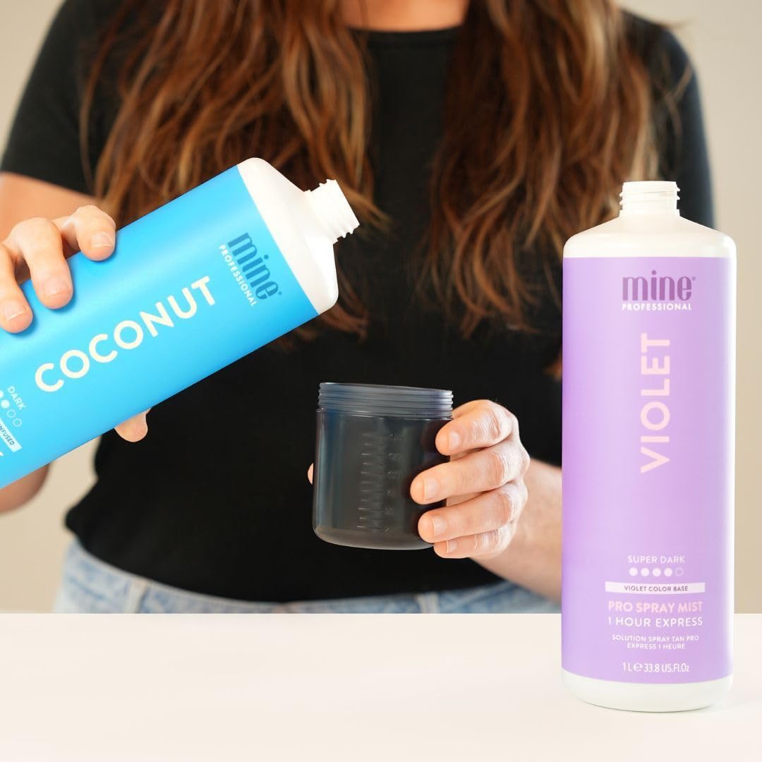 MineTan Profressional Spray Tan Machine | Tan.Handy - Lightweight, Hand-Held, Mobile Fake Tanning Kit, All-in-1 Applicator Gun & Mini Turbine, Portable Sunless Tanner Tool, Airbrush Finish