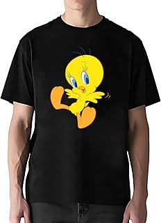 [WMZQMDG] トゥイーティー Tシャツ メンズ 半袖 7オンス 肉厚生地 クルーネック 綿100% 夏服 おしゃれ プリント ゆったり インナーシャツ 丸首 通気性 肌着