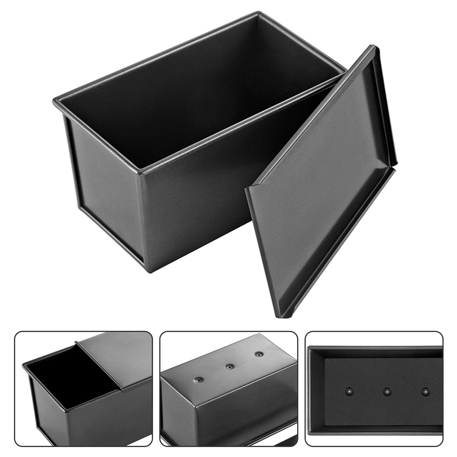 Nieprzywierajca patelnia do chleba, bochenek blaszany z pokrywk Aluminiowane pudeko tosty do pieczenia w piekarniku Blacha do pieczenia ciasta/puszki do chleba/Jednorazowa wkadka do chleba