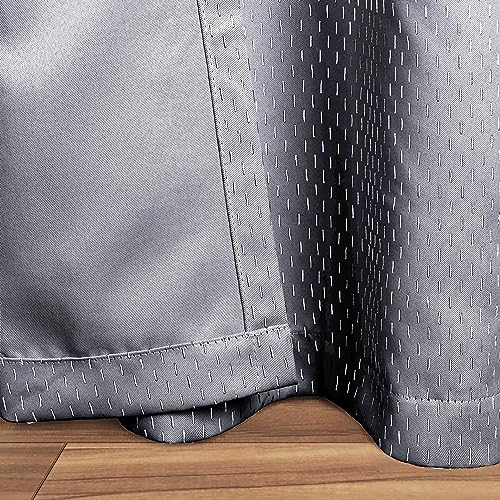 Cortinas opacas abstractas con 6 ojales para dormitorio en juego de 2 paneles de 42" 7