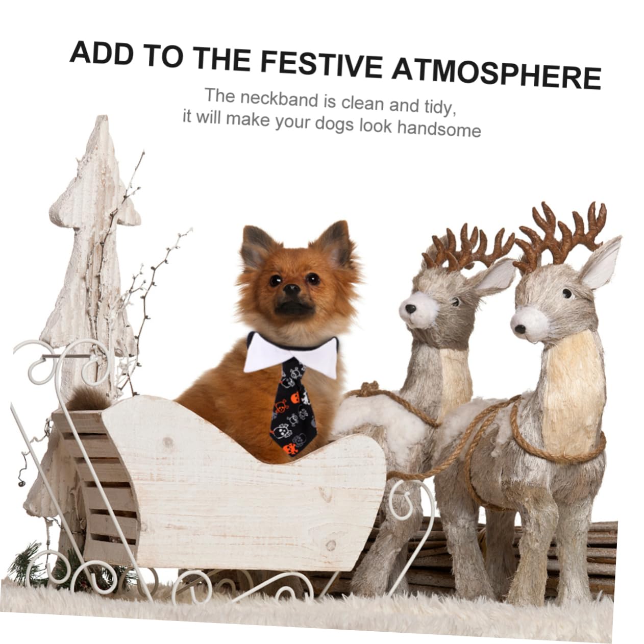 FOMIYES 3 Pezzi Di Halloween Cane Con Teschi Comode Cravatte in Cotone Per Animali Domestici Per Occasioni Festive Taglia S
